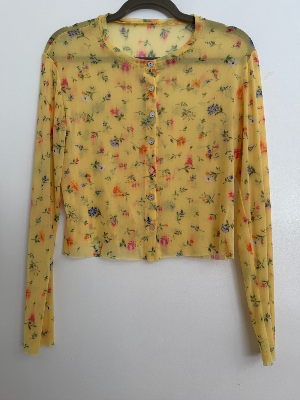 Only Hearts Yellow Floral Button-Down Cardigan